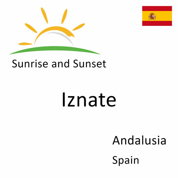 Sunrise and sunset times for Iznate, Andalusia, Spain