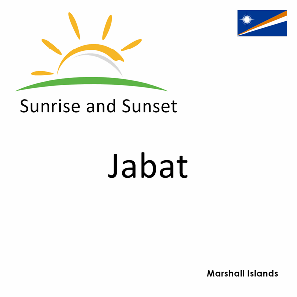 Sunrise and sunset times for Jabat, Marshall Islands