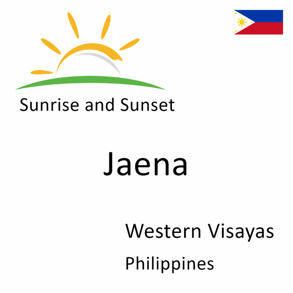 Sunrise and sunset times for Jaena, Western Visayas, Philippines