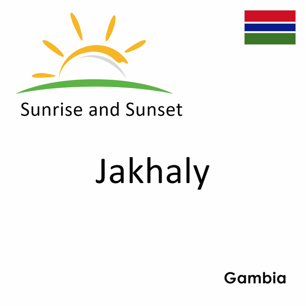 Sunrise and sunset times for Jakhaly, Gambia