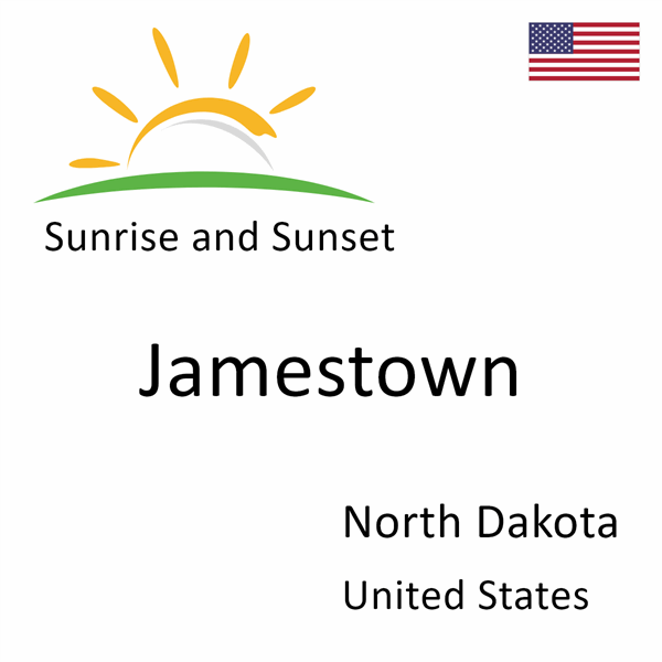 Sunrise and sunset times for Jamestown, North Dakota, United States