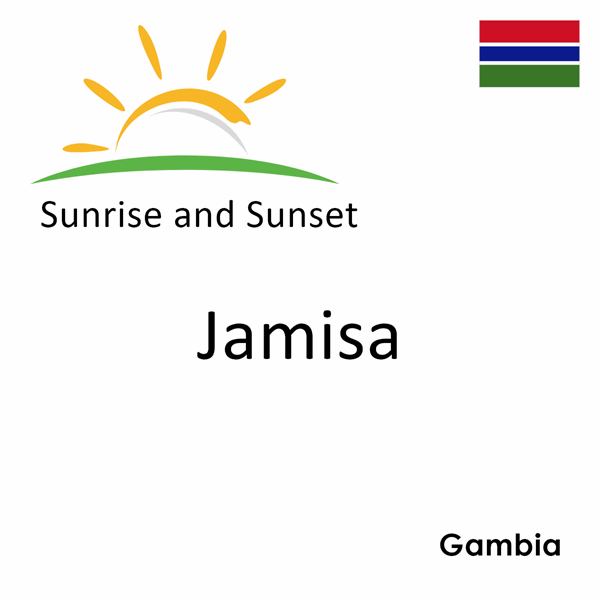 Sunrise and sunset times for Jamisa, Gambia
