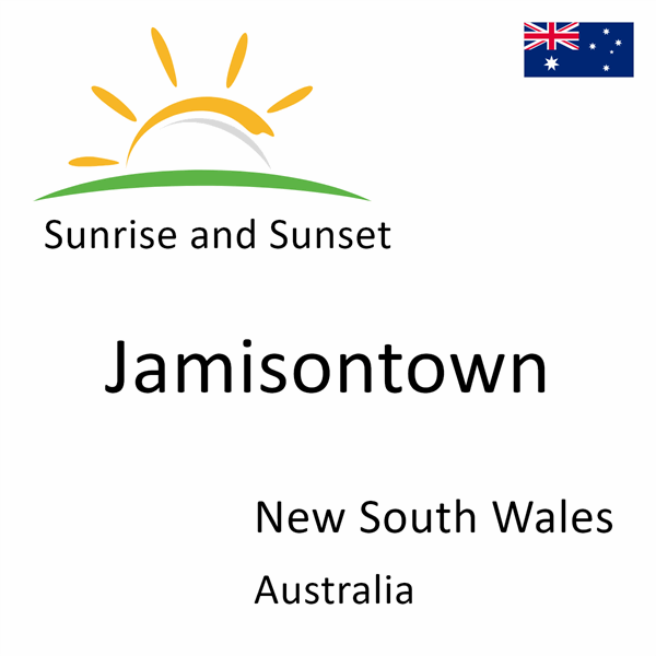 Sunrise and sunset times for Jamisontown, New South Wales, Australia