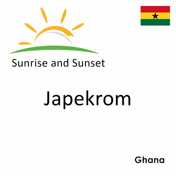 Sunrise and sunset times for Japekrom, Ghana