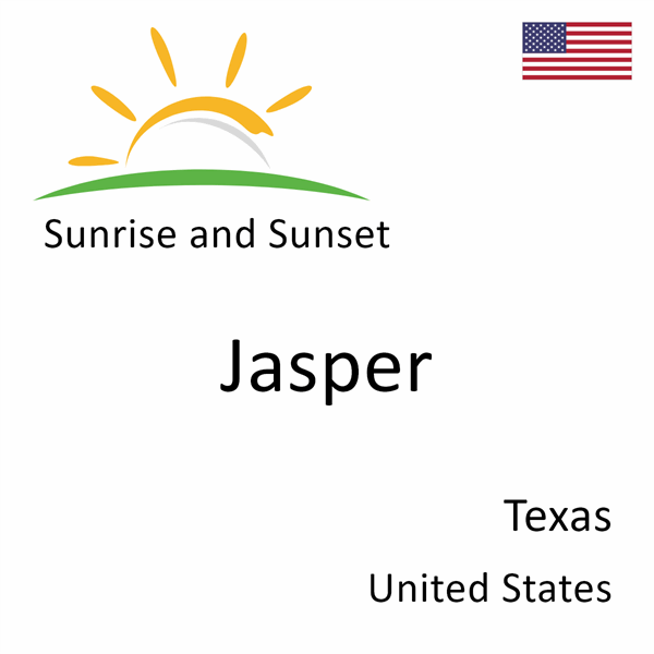 Sunrise and sunset times for Jasper, Texas, United States