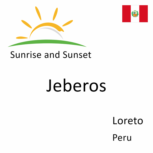 Sunrise and sunset times for Jeberos, Loreto, Peru