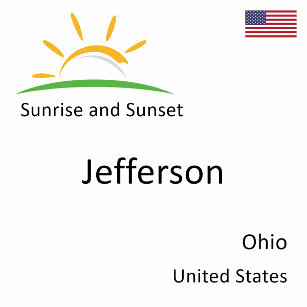 Sunrise and sunset times for Jefferson, Ohio, United States