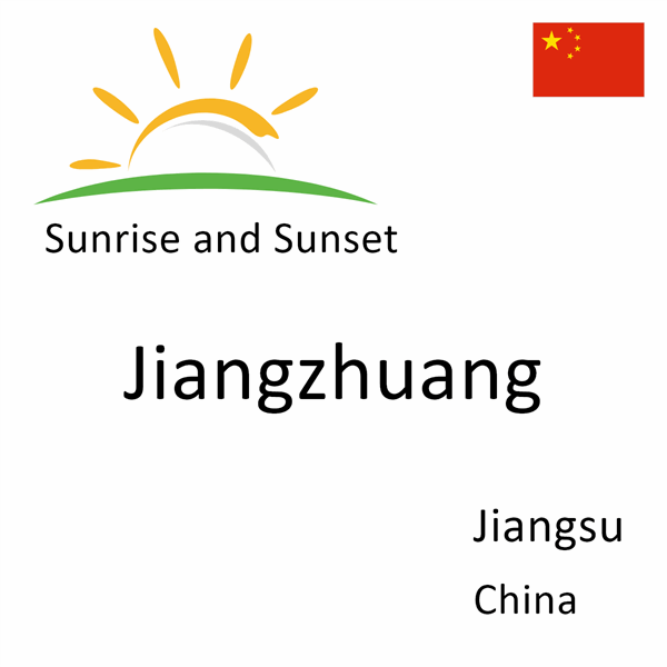 Sunrise and sunset times for Jiangzhuang, Jiangsu, China