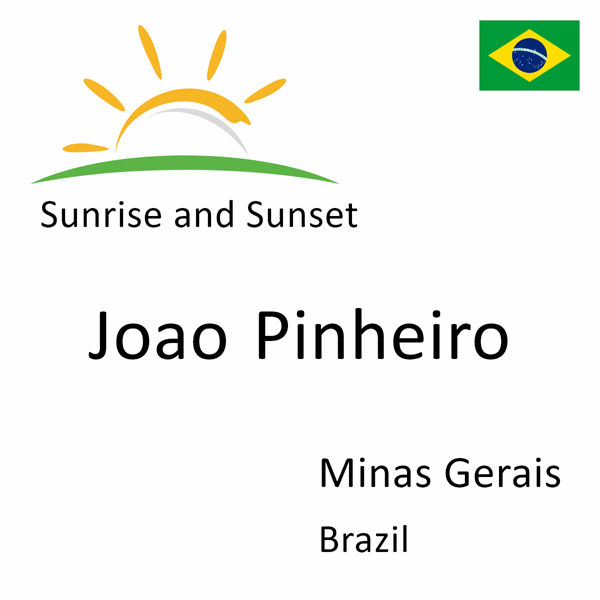 Sunrise and sunset times for Joao Pinheiro, Minas Gerais, Brazil