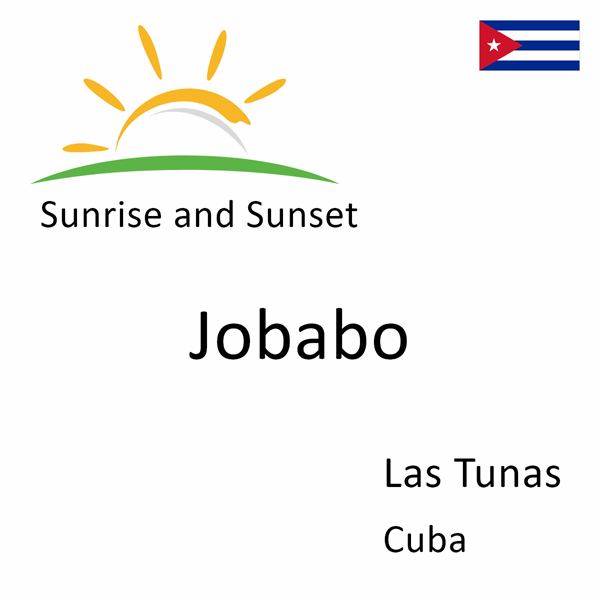 Sunrise and sunset times for Jobabo, Las Tunas, Cuba
