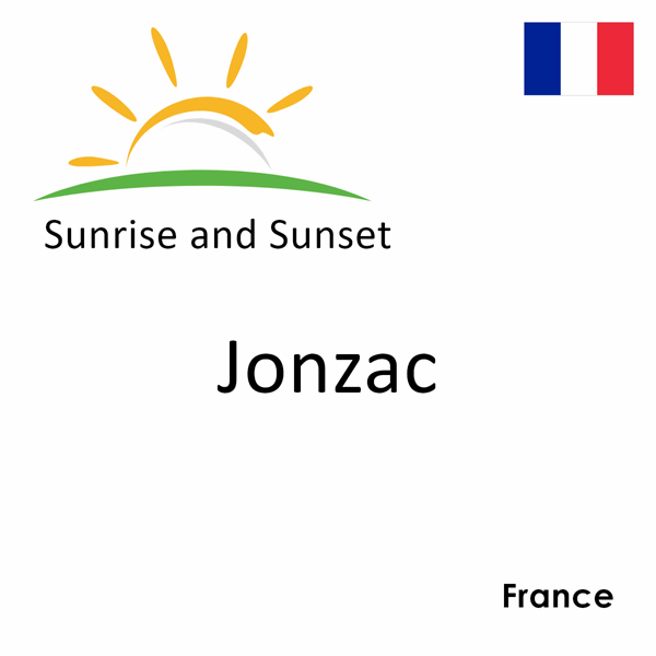 Sunrise and sunset times for Jonzac, France