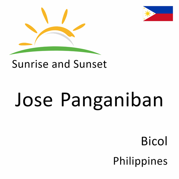 Sunrise and sunset times for Jose Panganiban, Bicol, Philippines