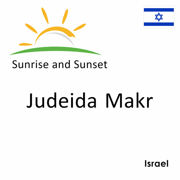 Sunrise and sunset times for Judeida Makr, Israel