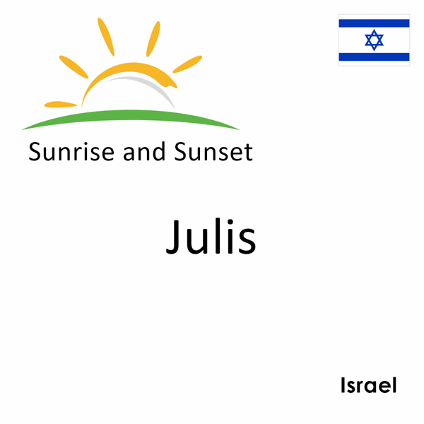 Sunrise and sunset times for Julis, Israel