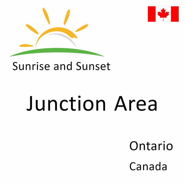 Sunrise and sunset times for Junction Area, Ontario, Canada