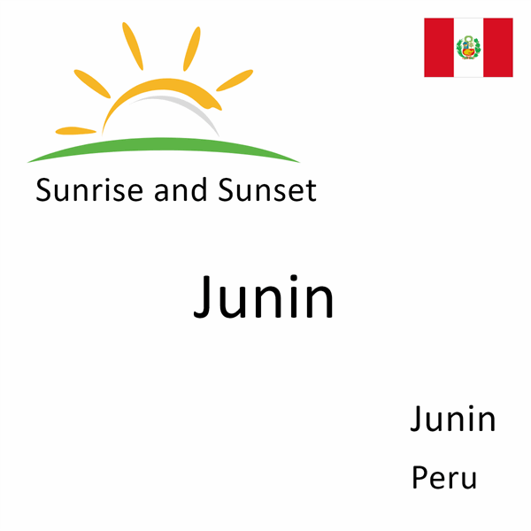 Sunrise and sunset times for Junin, Junin, Peru