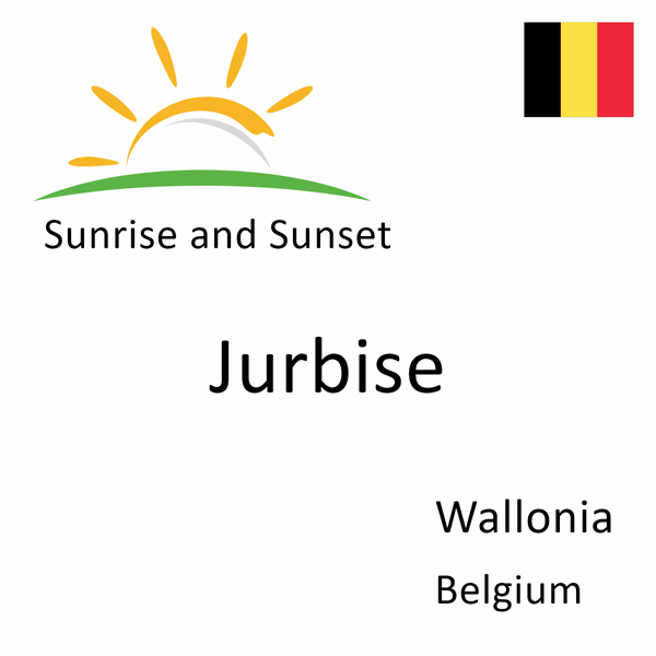 Sunrise and sunset times for Jurbise, Wallonia, Belgium