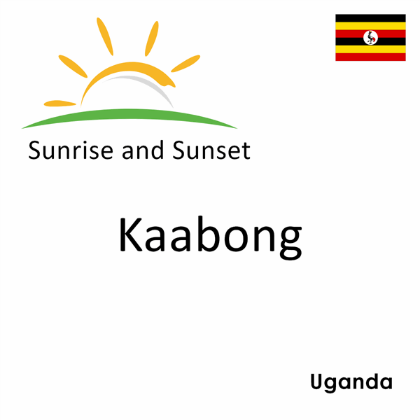 Sunrise and sunset times for Kaabong, Uganda