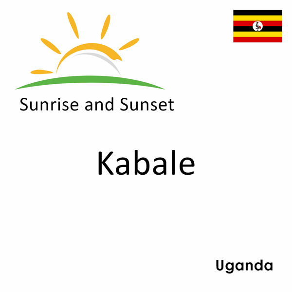 Sunrise and sunset times for Kabale, Uganda
