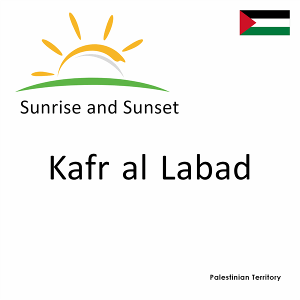 Sunrise and sunset times for Kafr al Labad, Palestinian Territory