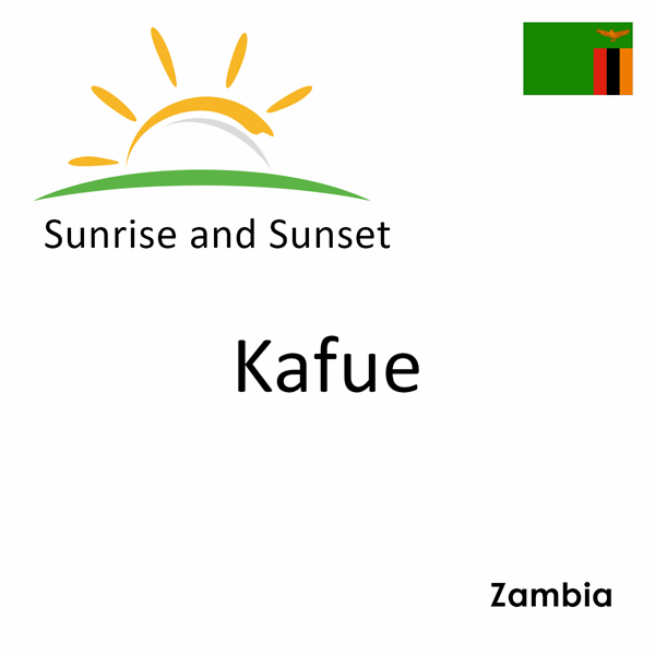 Sunrise and sunset times for Kafue, Zambia