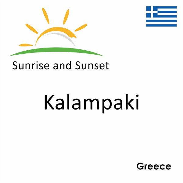 Sunrise and sunset times for Kalampaki, Greece