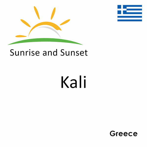 Sunrise and sunset times for Kali, Greece