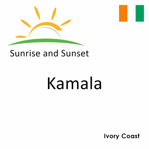 Sunrise and sunset times for Kamala, Ivory Coast