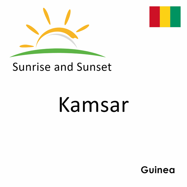 Sunrise and sunset times for Kamsar, Guinea