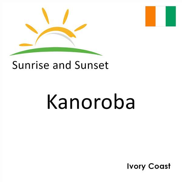 Sunrise and sunset times for Kanoroba, Ivory Coast