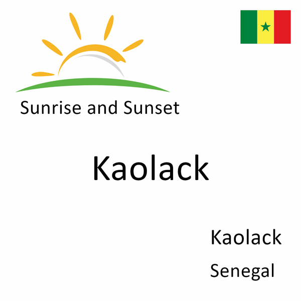 Sunrise and sunset times for Kaolack, Kaolack, Senegal
