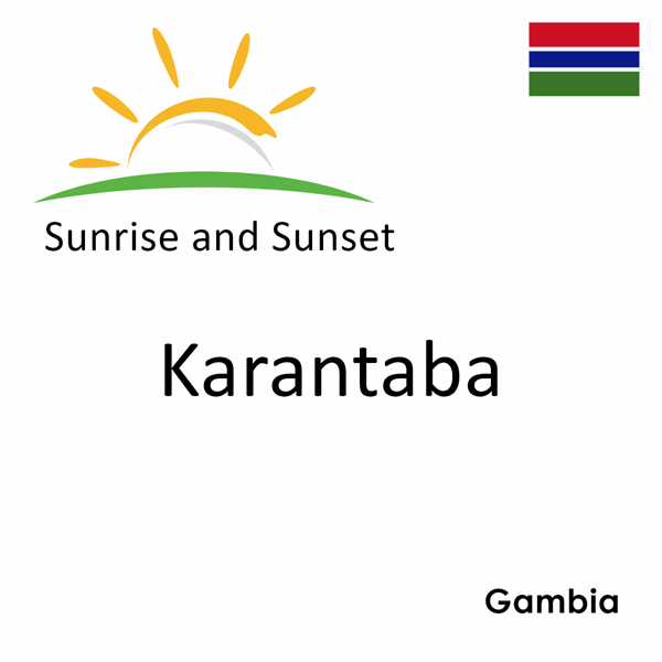 Sunrise and sunset times for Karantaba, Gambia