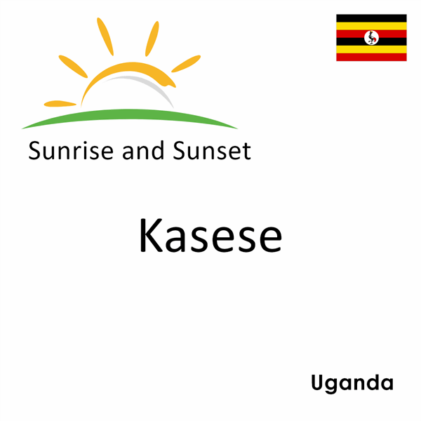 Sunrise and sunset times for Kasese, Uganda