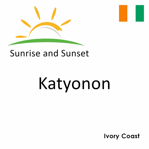 Sunrise and sunset times for Katyonon, Ivory Coast