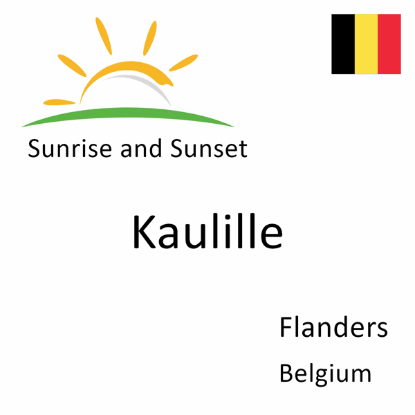 Sunrise and sunset times for Kaulille, Flanders, Belgium