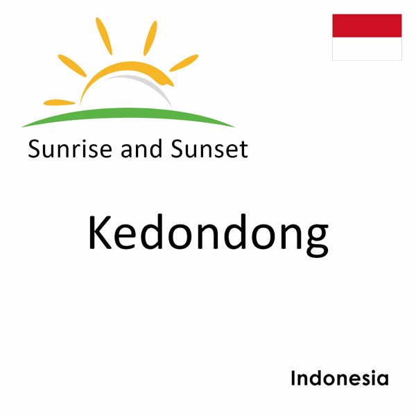 Sunrise and sunset times for Kedondong, Indonesia