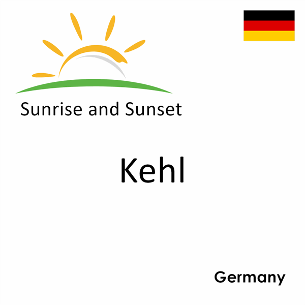 Sunrise and sunset times for Kehl, Germany