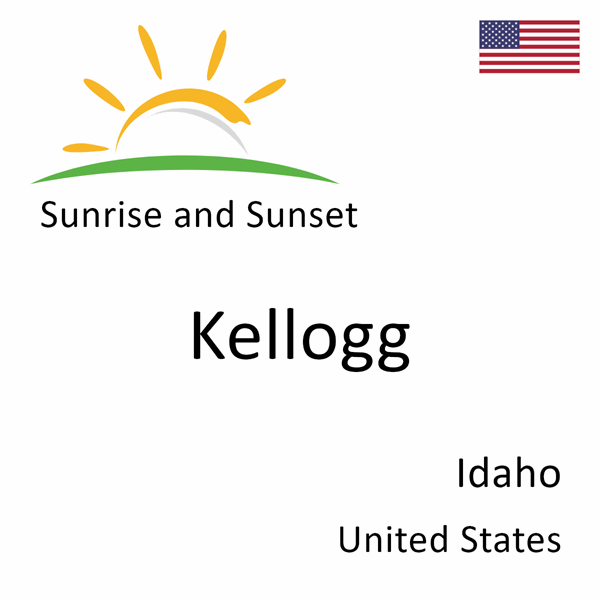 Sunrise and sunset times for Kellogg, Idaho, United States