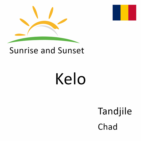 Sunrise and sunset times for Kelo, Tandjile, Chad