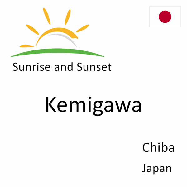 Sunrise and sunset times for Kemigawa, Chiba, Japan