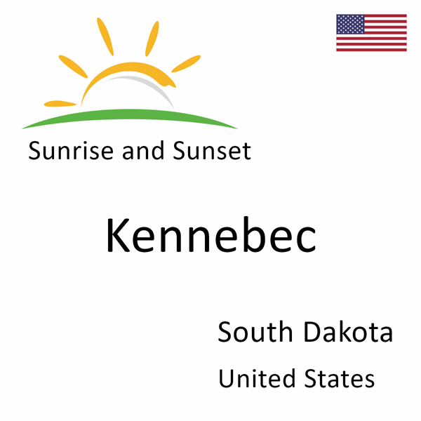Sunrise and sunset times for Kennebec, South Dakota, United States