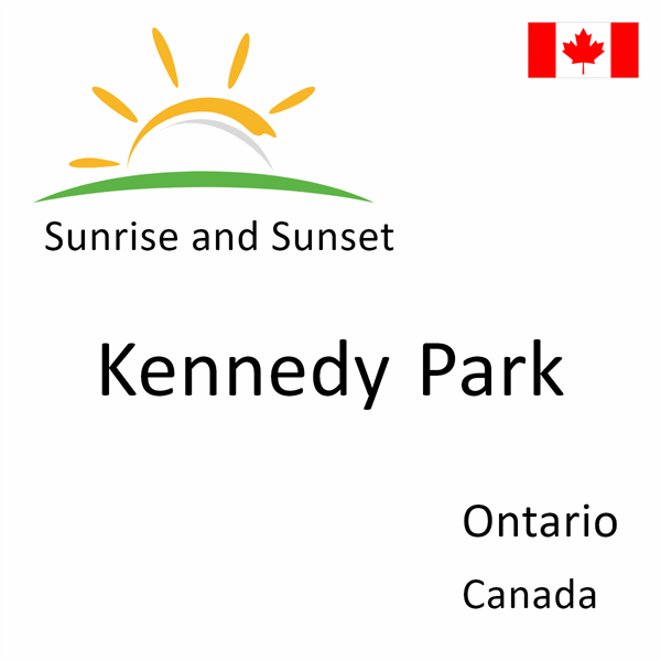 Sunrise and sunset times for Kennedy Park, Ontario, Canada