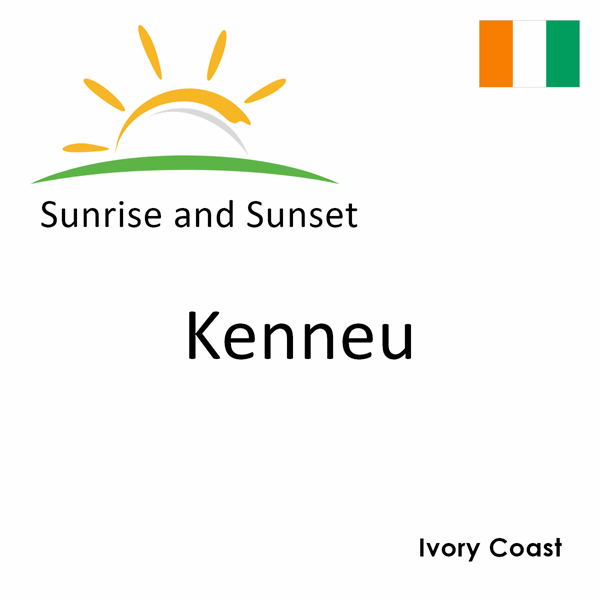 Sunrise and sunset times for Kenneu, Ivory Coast