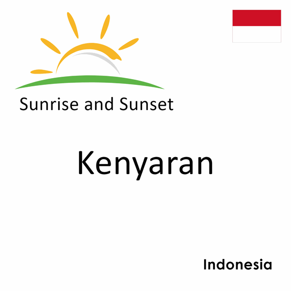 Sunrise and sunset times for Kenyaran, Indonesia