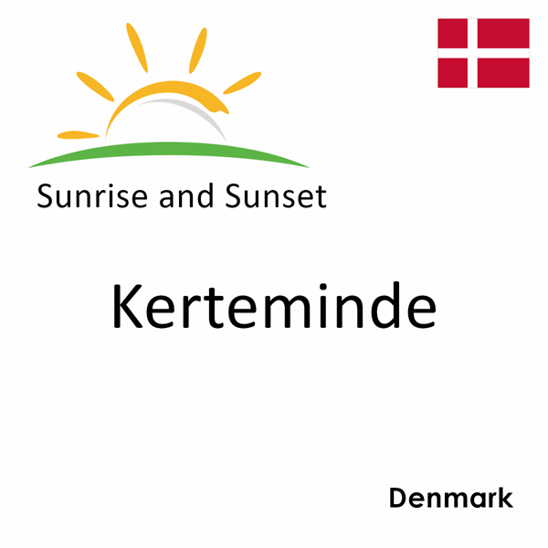 Sunrise and sunset times for Kerteminde, Denmark