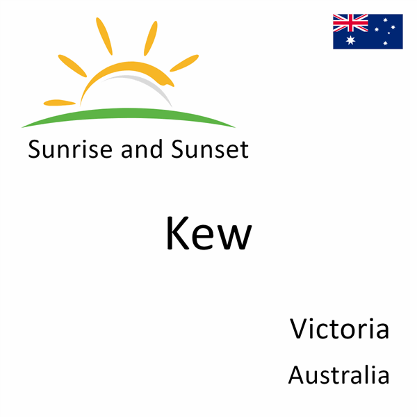 Sunrise and sunset times for Kew, Victoria, Australia