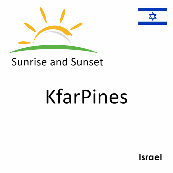 Sunrise and sunset times for KfarPines, Israel