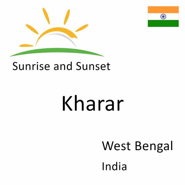 Sunrise and sunset times for Kharar, West Bengal, India
