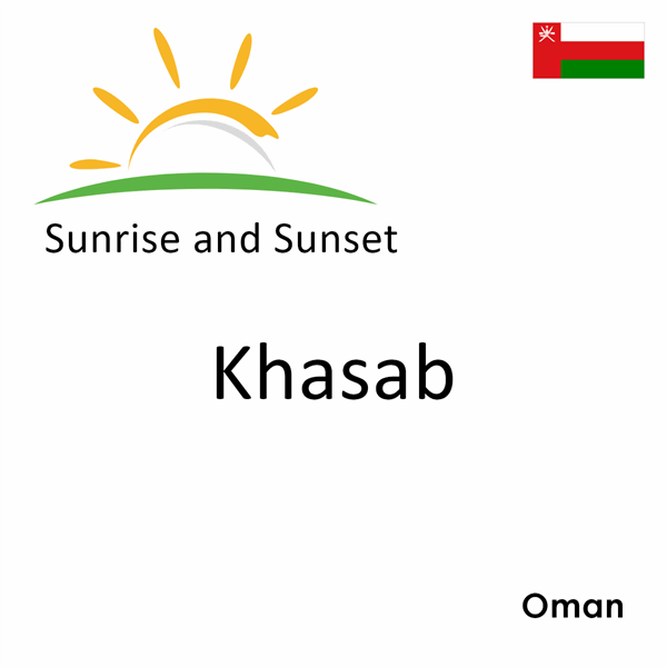 Sunrise and sunset times for Khasab, Oman