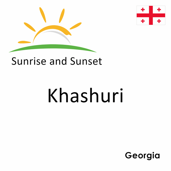 Sunrise and sunset times for Khashuri, Georgia